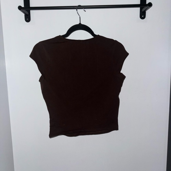 Garage Square Neck Brown Women's Top - Picture 2 of 3
